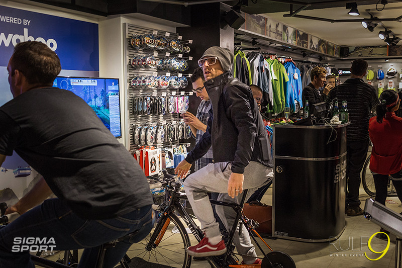 Rule9 Winter Cycling Event 2015 Zwift Wahoo Demo Centre Jason Bradbury