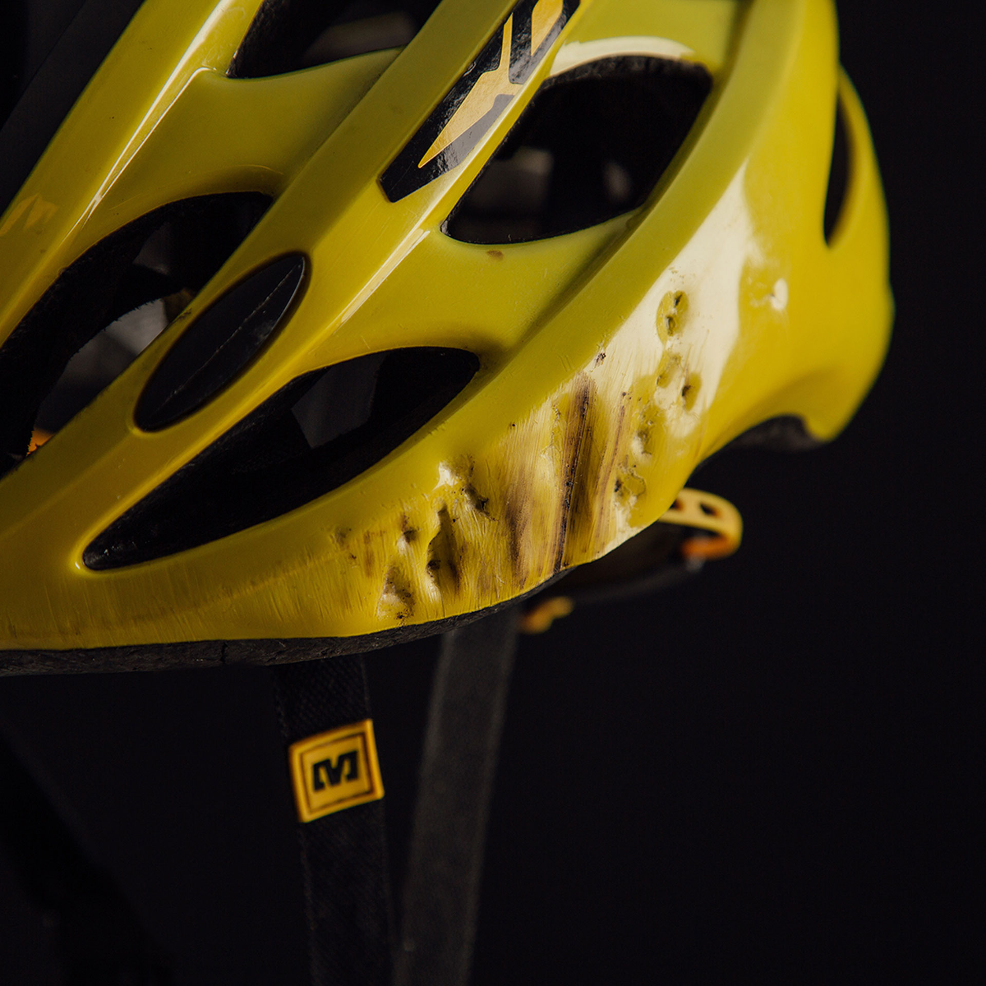 Mavic Helmet Crash Damage