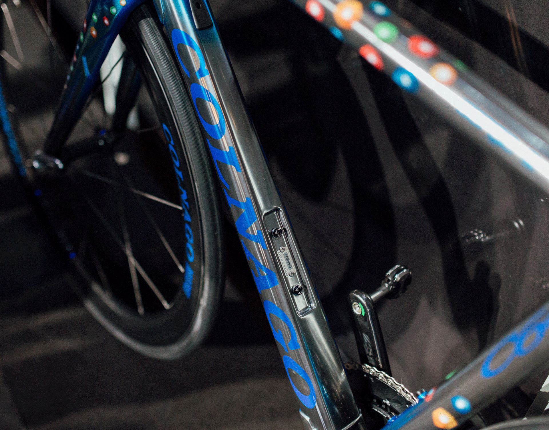 Mapei bike detail - recessed bottle cage area