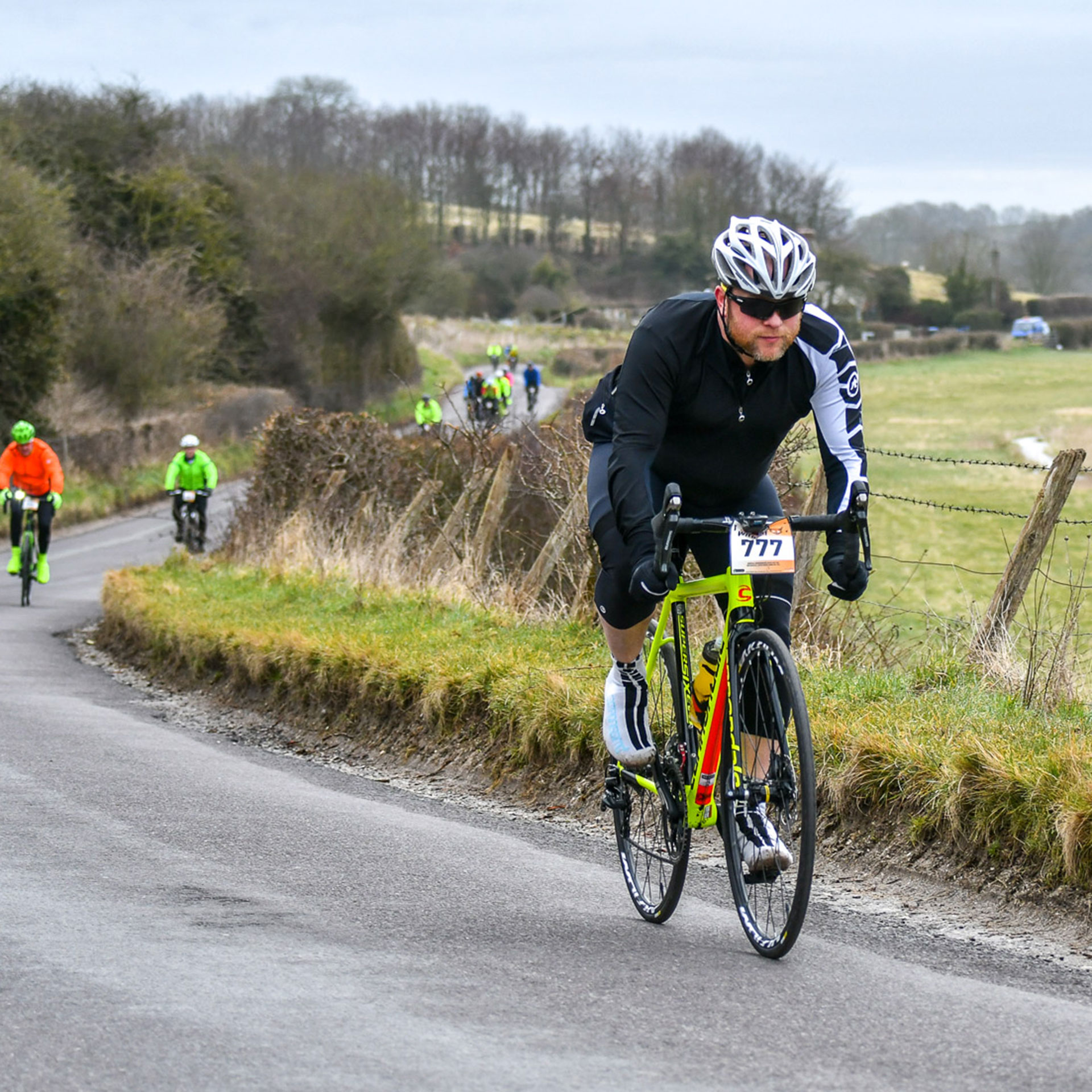 Cyclist Riding the Wiltshire Wildcat Sportive