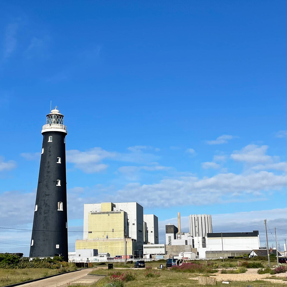 The old lighthouse and nuclear power station at Dungeness