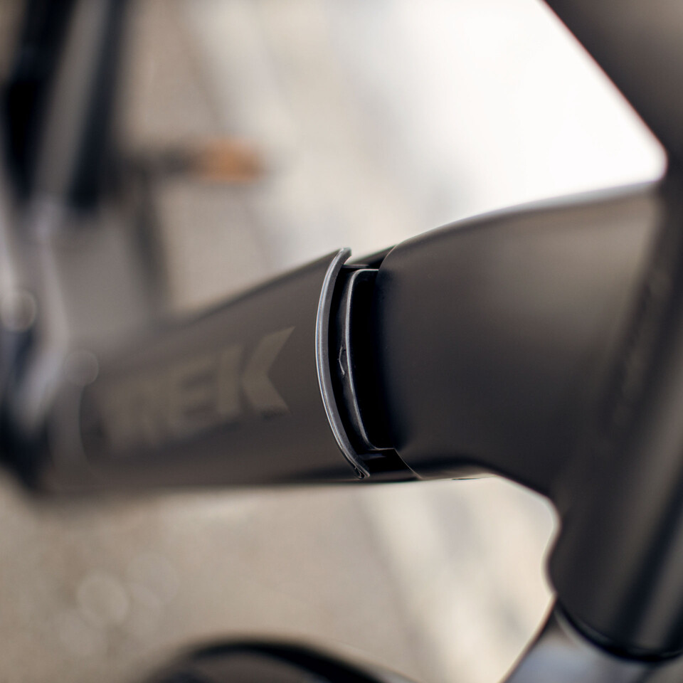 Trek District Battery Cover Open Electric Hybrid Bike