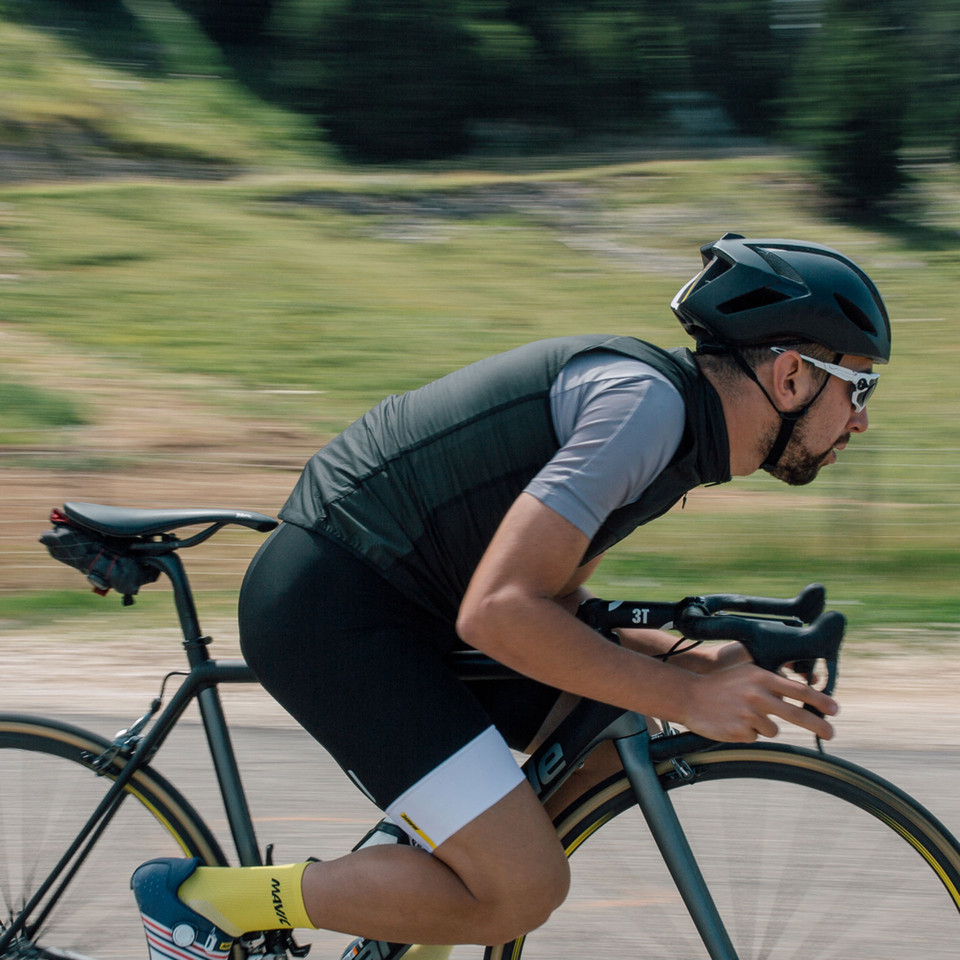 Cyclist Descending on the TopTube