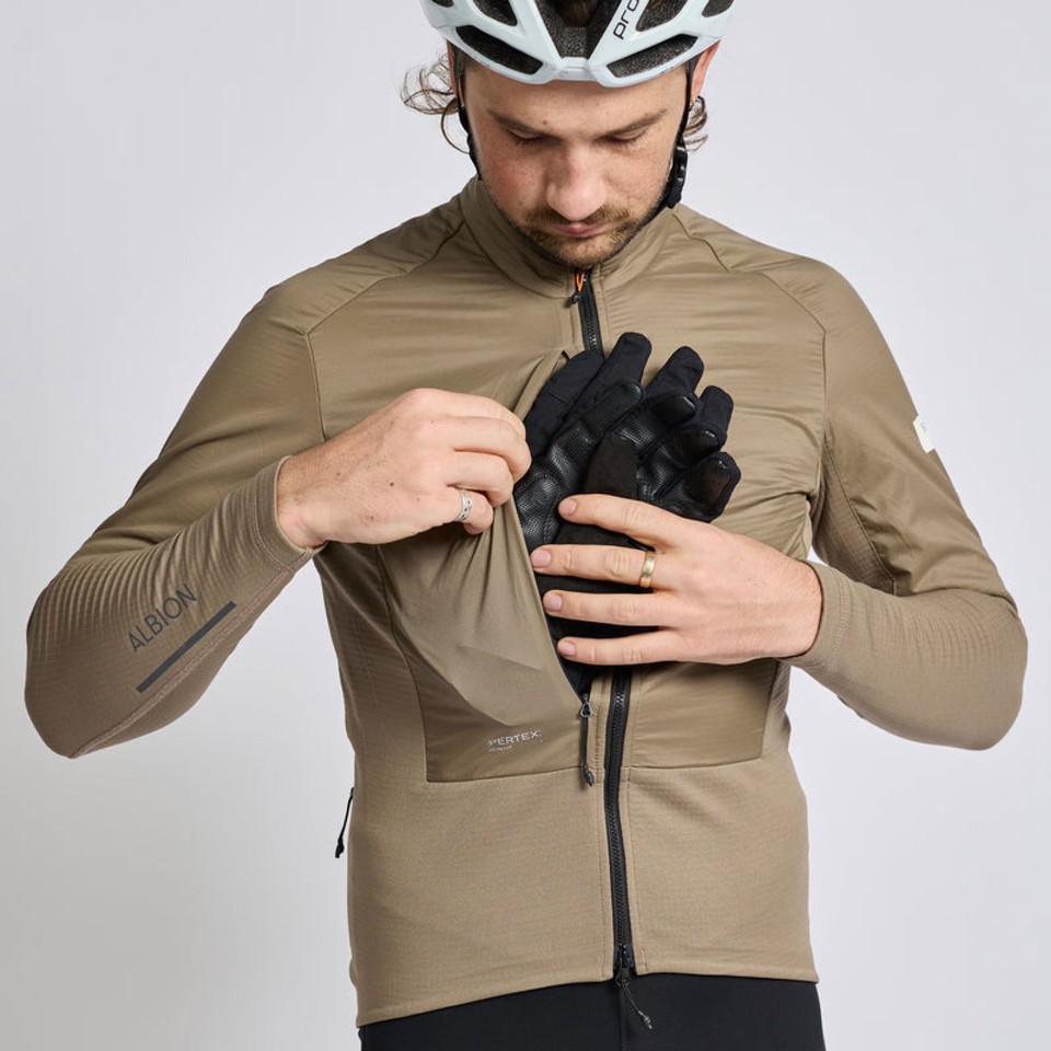 Male Cyclists Puts Cycling Gloves in Pocket