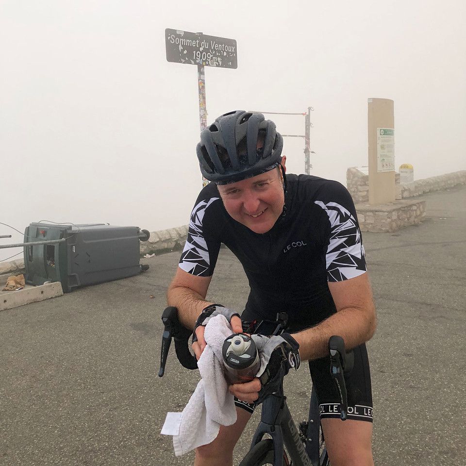 Rob Holden Finished Challenge at the Top of Mont Ventoux