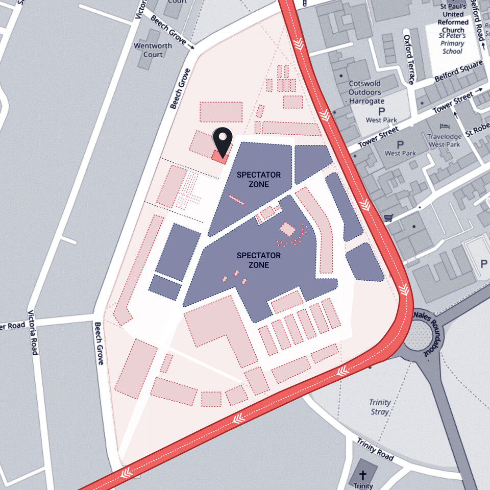 UCI World Road Championships Fan Zone Map