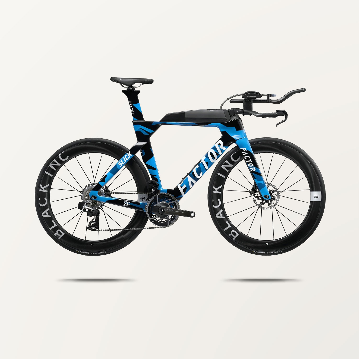 Factor SLICK Premium Red AXS Triathlon Bike Downtube Storage