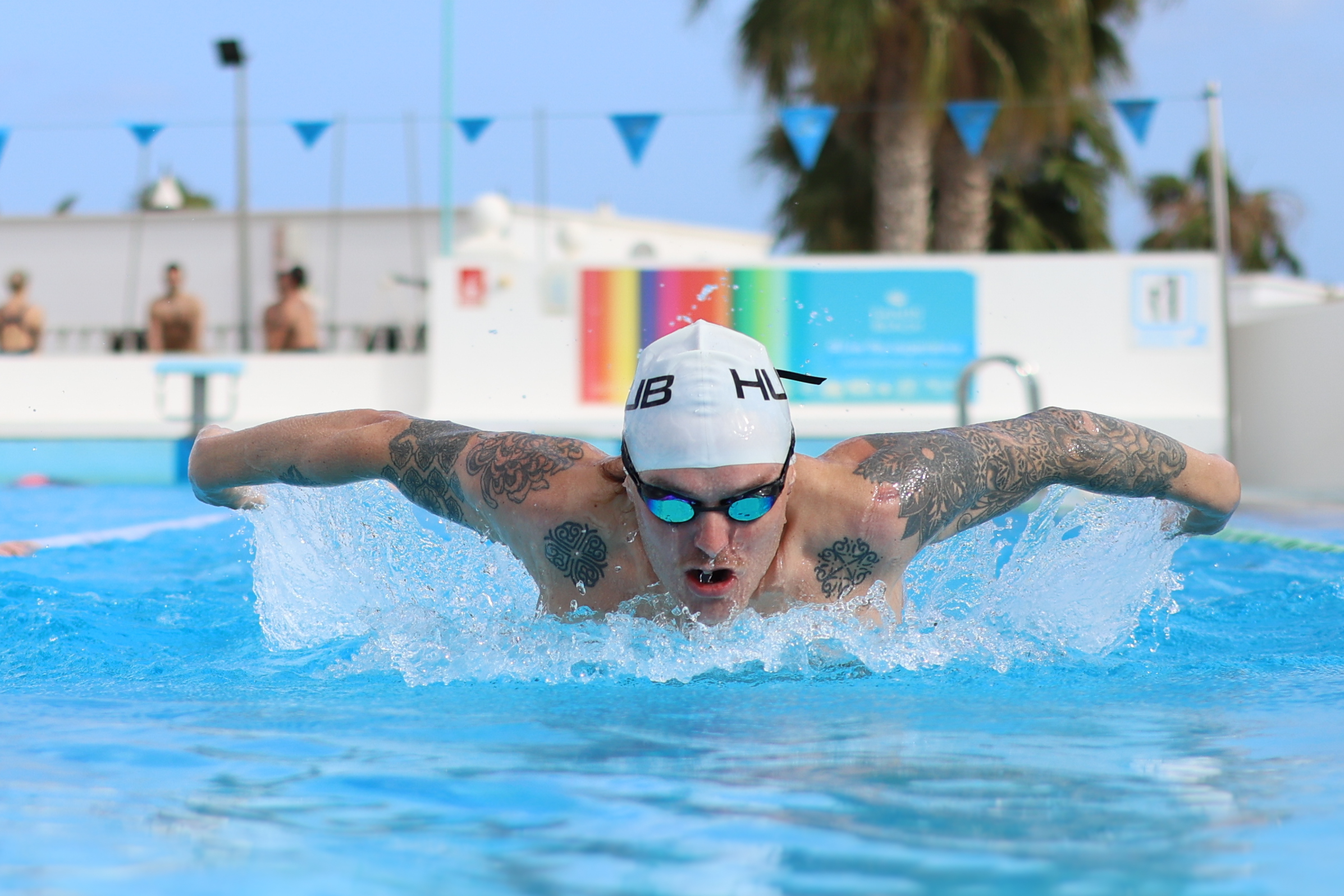 Tom Bishop in the Pool