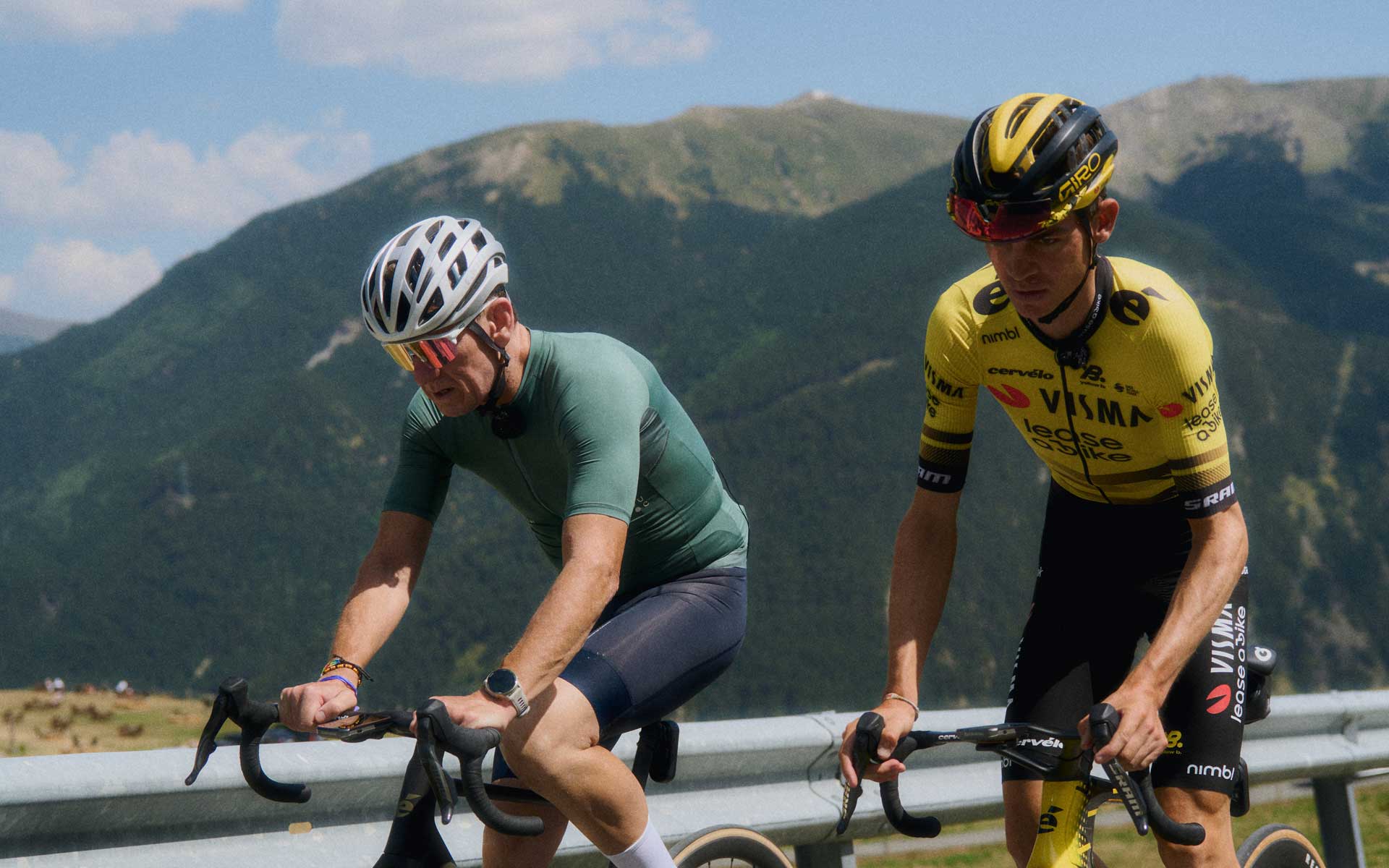 Matt Stephens and Sepp Kuss Climbing