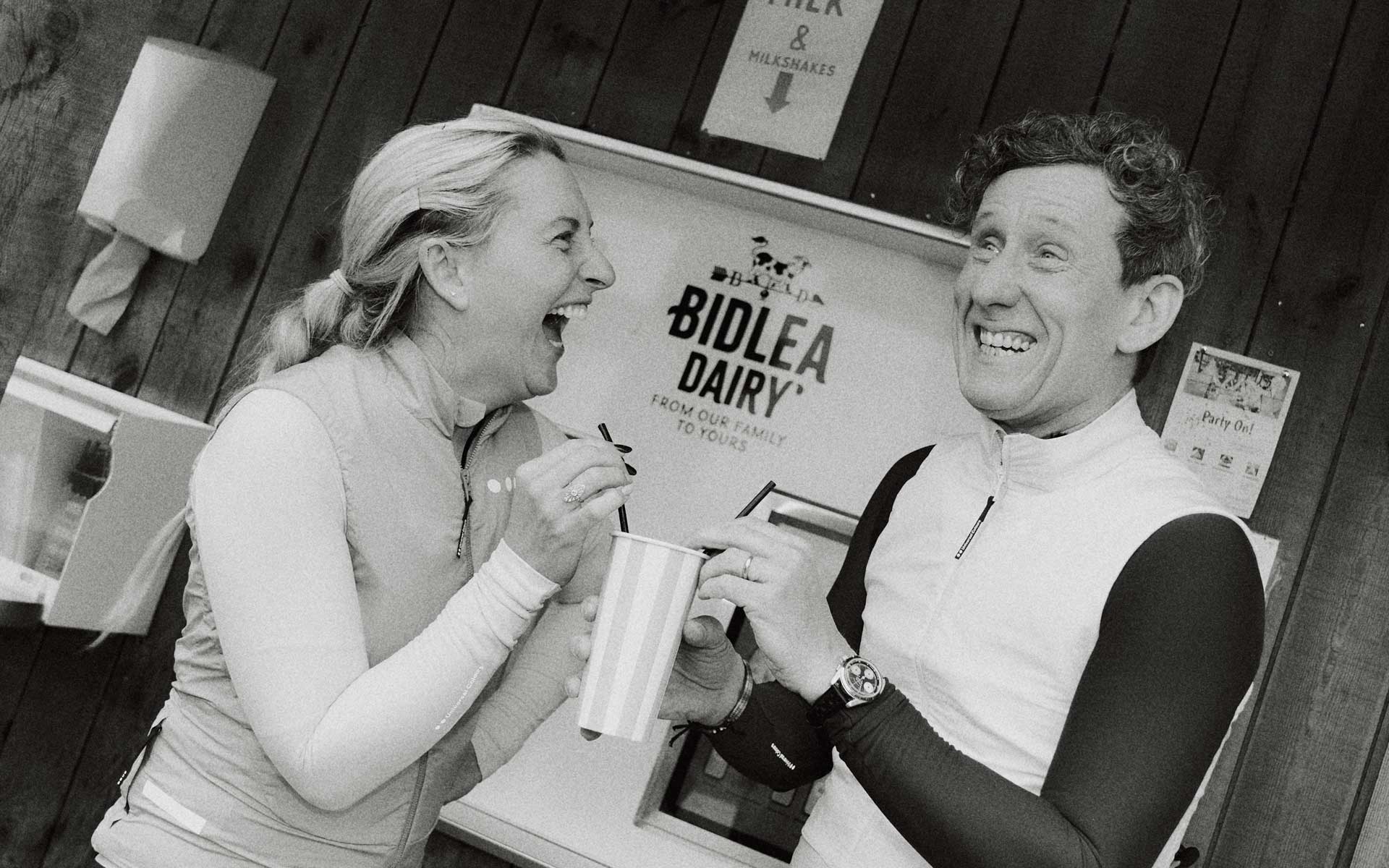 Bidlea Dairy Sigma Sports Cafe Ride Dame Laura Kenny and Matt Stephens