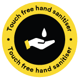 Use our sanitising <br /> stations