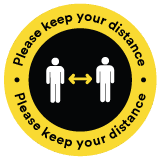 Please keep a <br /> 2-metre distance