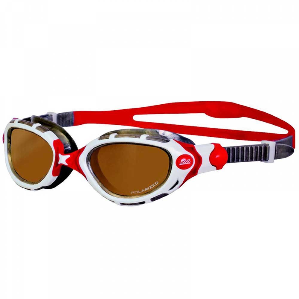 Zoggs Predator Flex Polarized Ultra Goggles White/Silver/Red