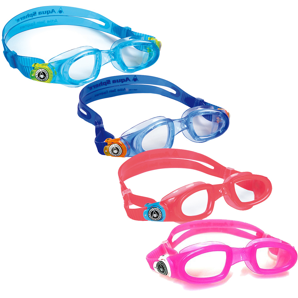 Aqua Sphere Moby Clear Lens Kids Swimming Goggles Sigma Sports
