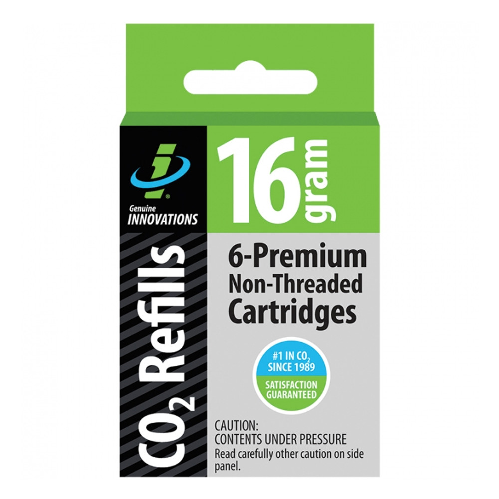 Genuine Innovations CO2 16g Non-Threaded Cartridges 6 Pack
