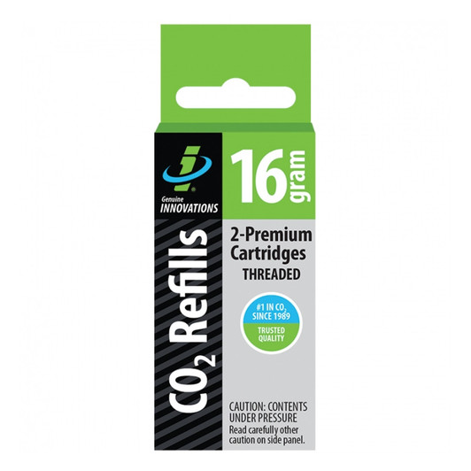 Genuine Innovations CO2 16g Threaded Cartridge 2 Pack