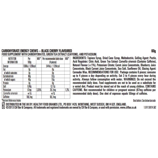 Clif Bar Bloks Box 18 X 60g