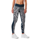 2XU Pattern Womens Mid-Rise Compression Tight