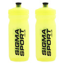 Sigma Sports Team Fluoro Yellow MAX Water Bottle 600ml Twin Pack