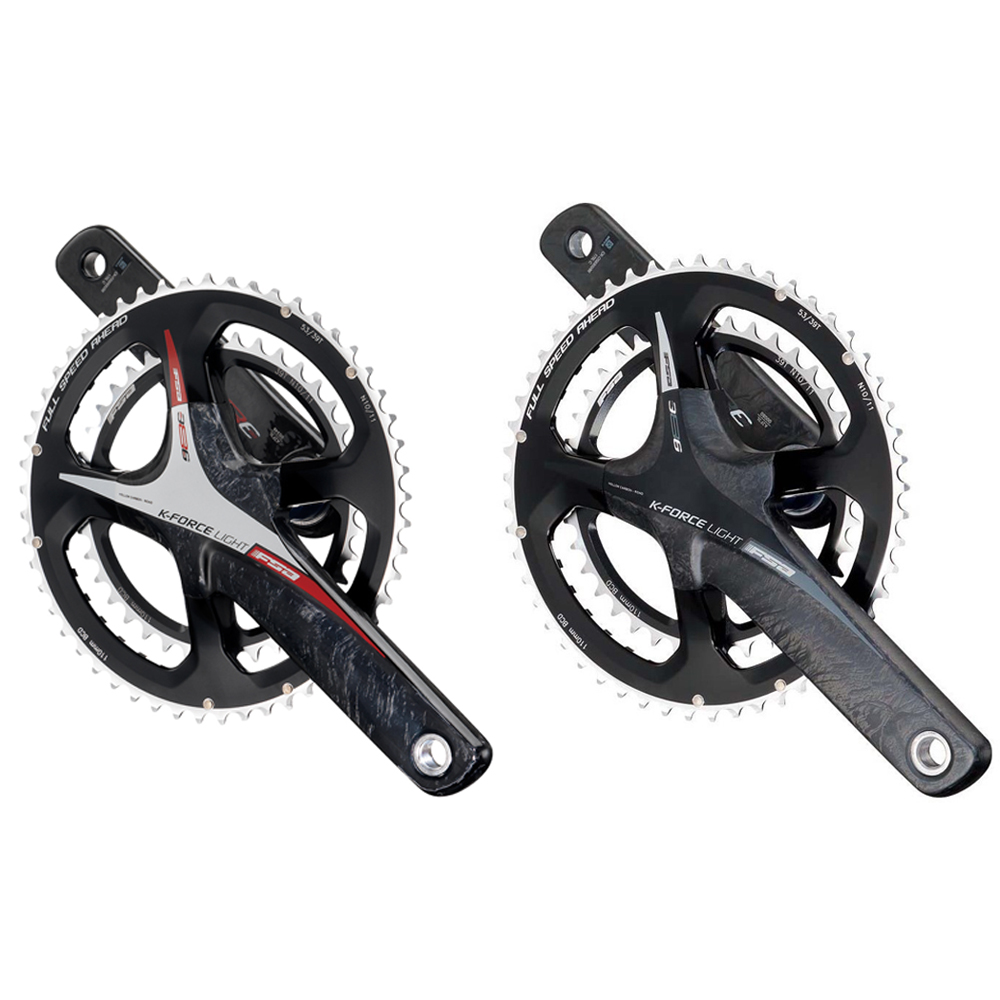 FSA K-Force Light BB386EVO クランクセット 52-36 FSA K-Force Light Carbon Crankset BB386-EVO Red