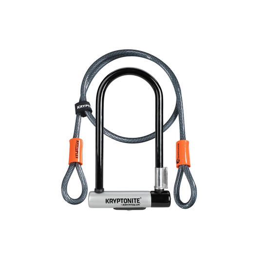 Kryptonite KryptoLok Standard U-lock + 4 Foot Kryptoflex Cable