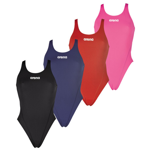 Arena Damen Badeanzug Swim Tech Team - Chlorresistent, UPF 50+, MaxLife Eco