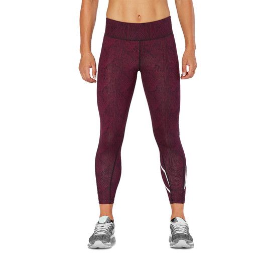 2XU Mid-Rise Print Womens Compression 7/8 Tight