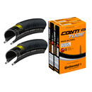 Continental GP4000S II 25mm Tyres With Race 28 Inner Tubes Bundle