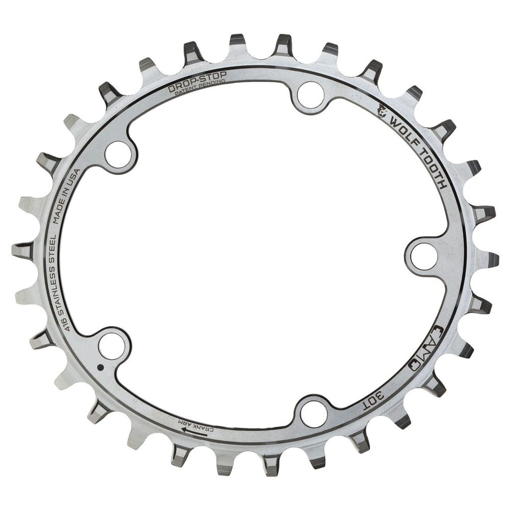 Wolf Tooth Components CAMO PowerTrac Elliptical Stainless Steel Chainring