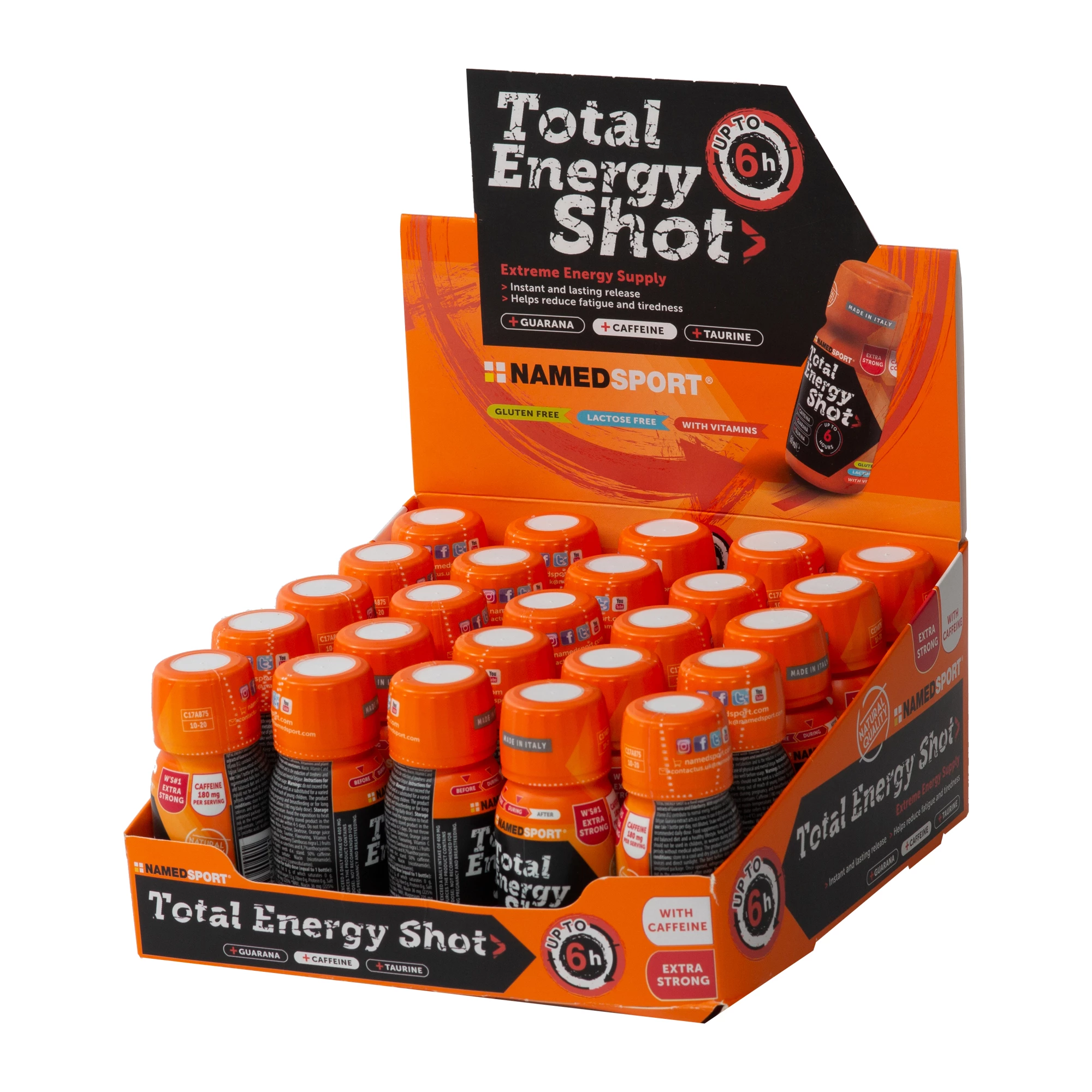 Namedsport Total Energy Shot Box Of 25 X 60ml Sigma Sports