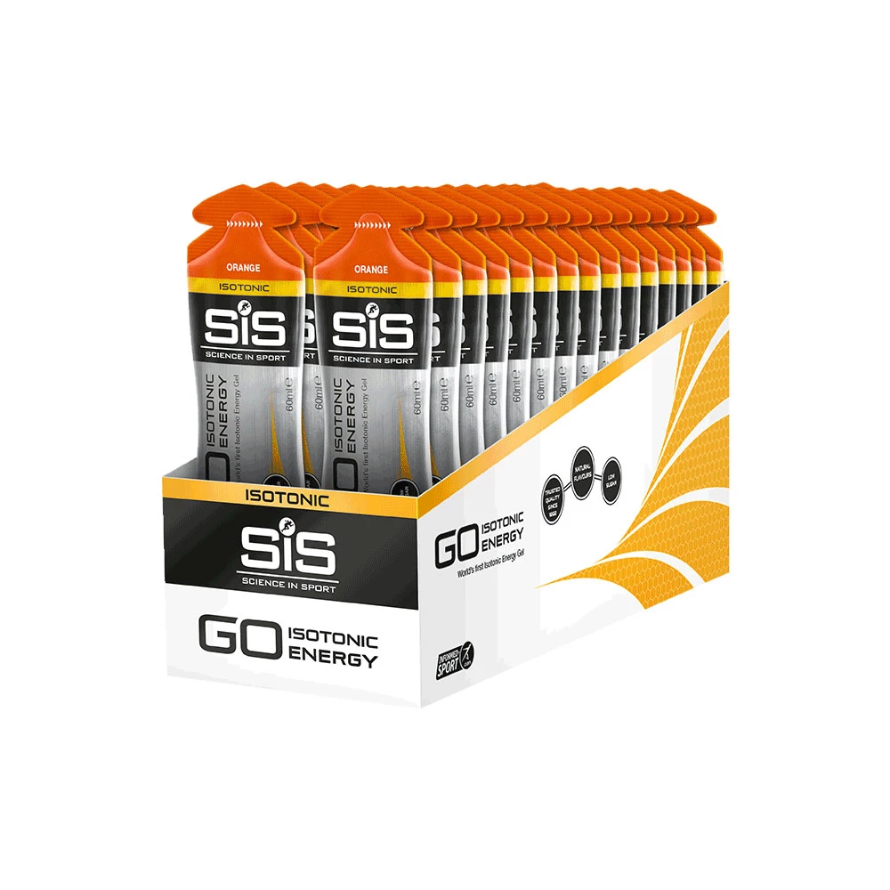 Sigma Sports Science in Sport GO Isotonic Gel - Box of 30 x 60ml Energy Gels | Discount Codes available, easy returns, up to £25 off with Newsletter Signup, FREE Postage over £60