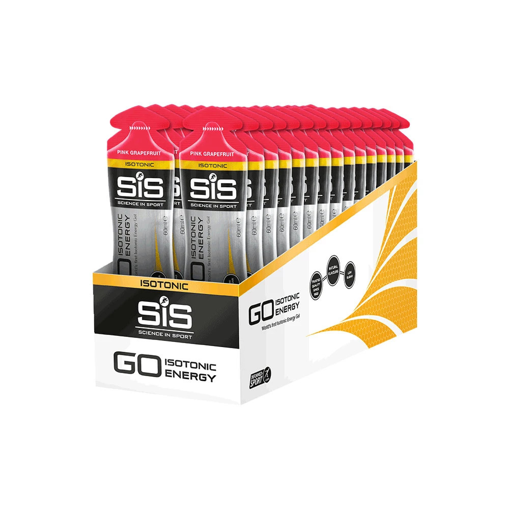 Sigma Sports Science in Sport GO Isotonic Gel - Box of 30 x 60ml Energy Gels | Discount Codes available, easy returns, up to £25 off with Newsletter Signup, FREE Postage over £60