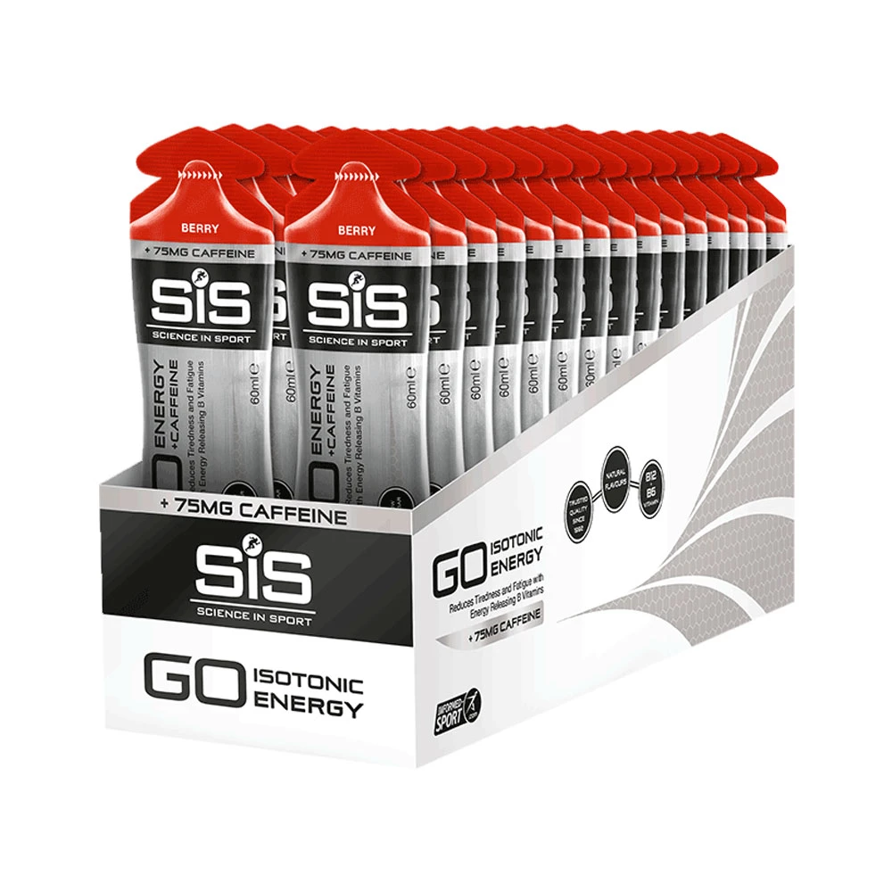 Sigma Sports Science in Sport GO Plus Caffeine Gel Box of 30 x 60ml | Discount Codes available, easy returns, up to £25 off with Newsletter Signup, FREE Postage over £60