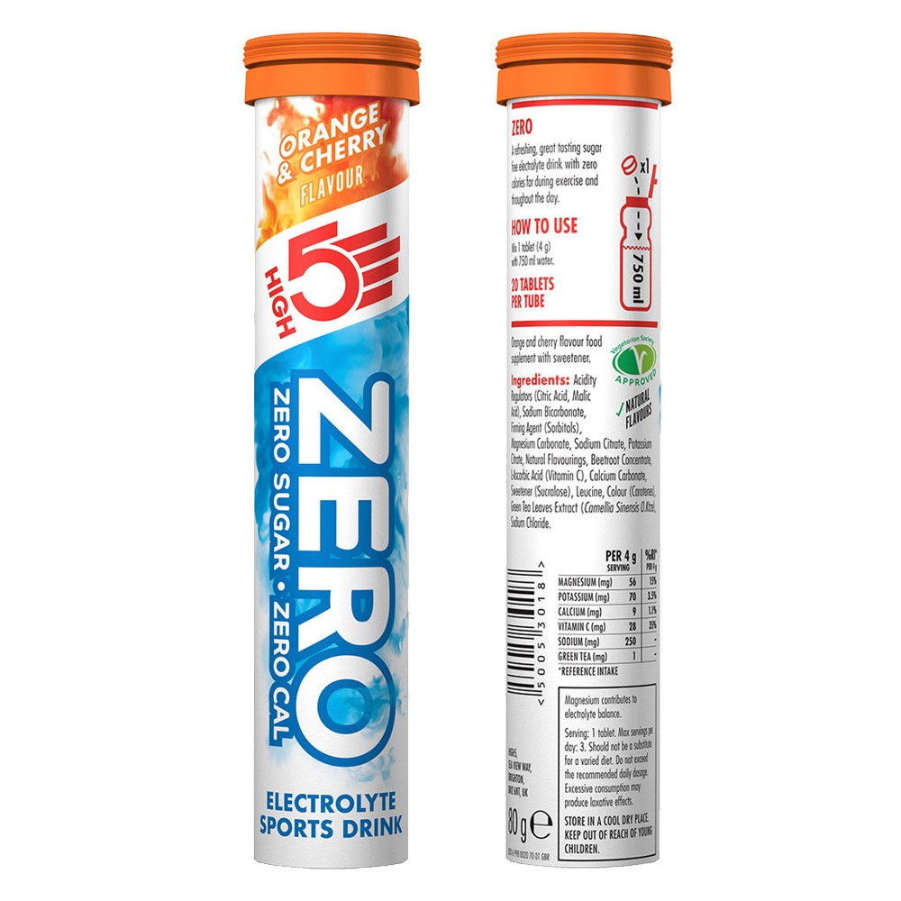 Sigma Sports High5 Zero Electrolyte Tablets - Tube of 20 | Discount Codes available, easy returns, up to £25 off with Newsletter Signup, FREE Postage over £60