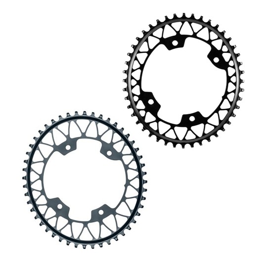 Absolute Black 46t 110BCD Asymmetric Gravel 1X Oval Chainring