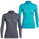 Icebreaker Amplify Half Zip Long Sleeve Womens Running Top