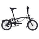 Brompton Black Edition Steel S2L Folding Bike With Mudguards (Raw Lacquer)