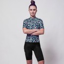 Black Sheep Cycling Predator Prey Luminous Leopard Womens Short Sleeve Jersey