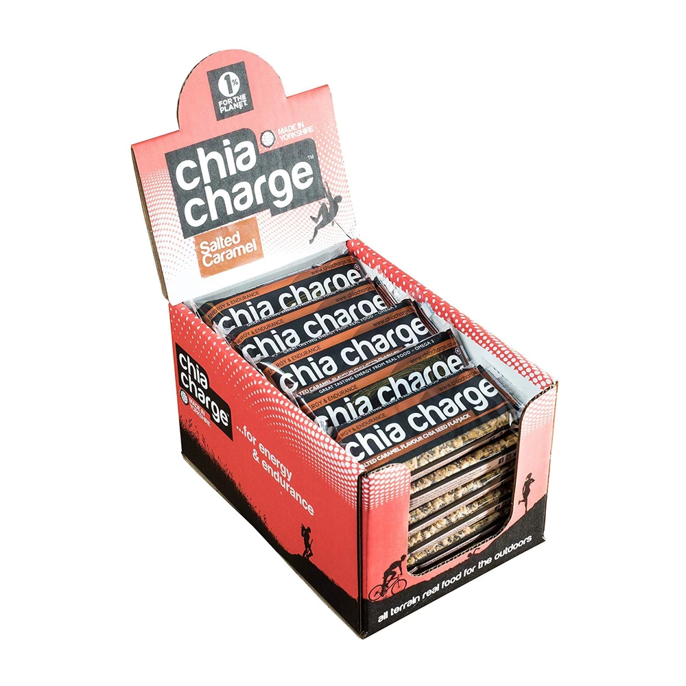 Sigma Sports Chia Charge Flapjack Box of 20 x 80g Bars | Discount Codes available, easy returns, up to £25 off with Newsletter Signup, FREE Postage over £60
