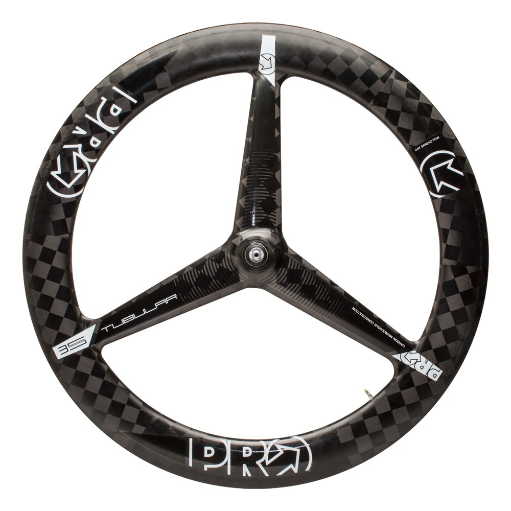 PRO Textreme Carbon 3 Spoke Tubular Front Wheel