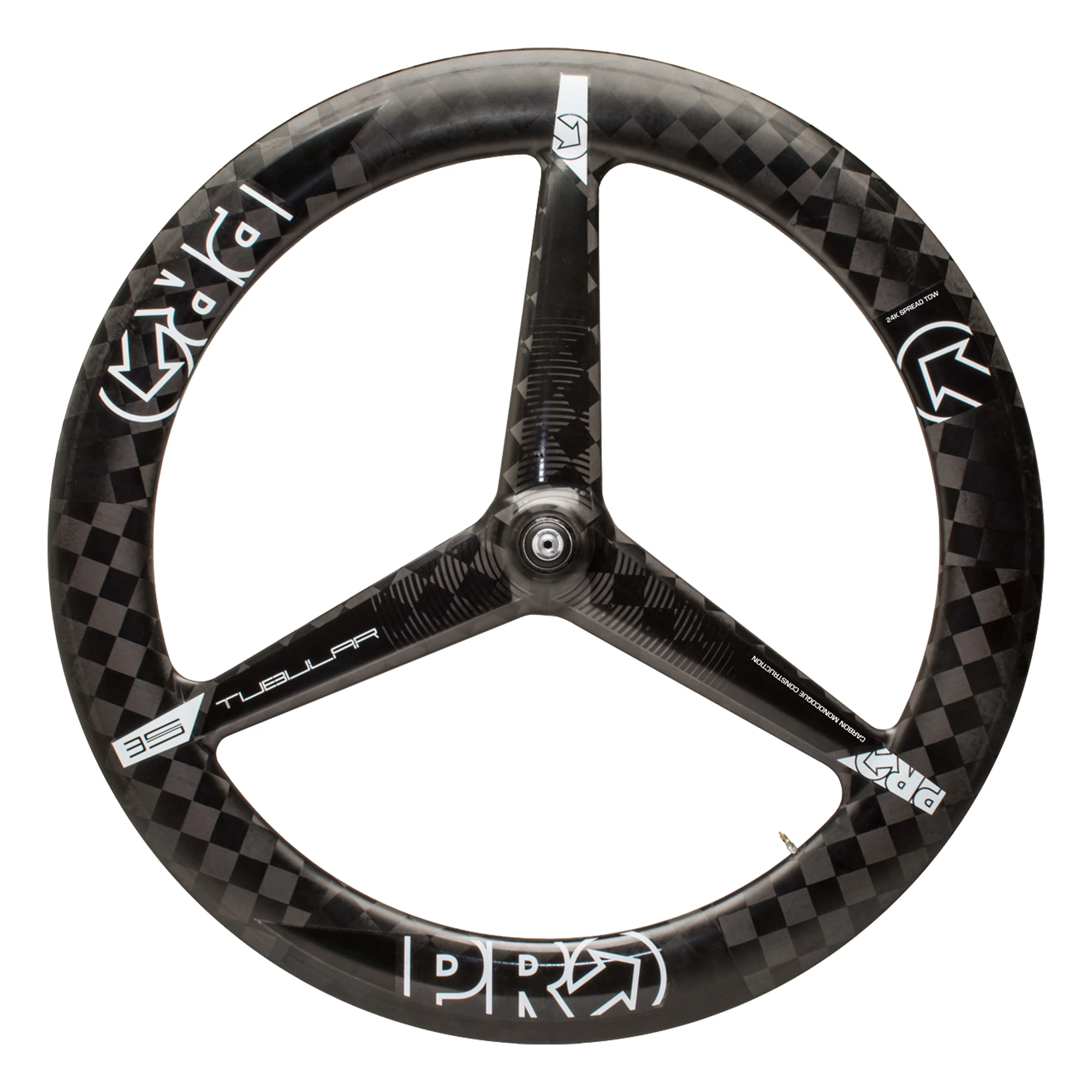 PRO Textreme Carbon 3 Spoke Tubular Front Wheel | Sigma Sports