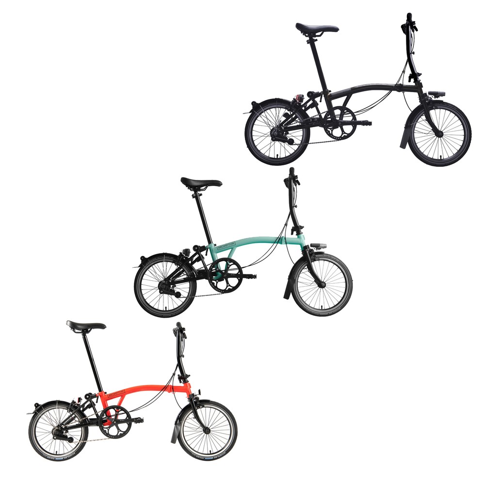 Brompton Black Edition Steel S2L Folding Bike With Mudguards