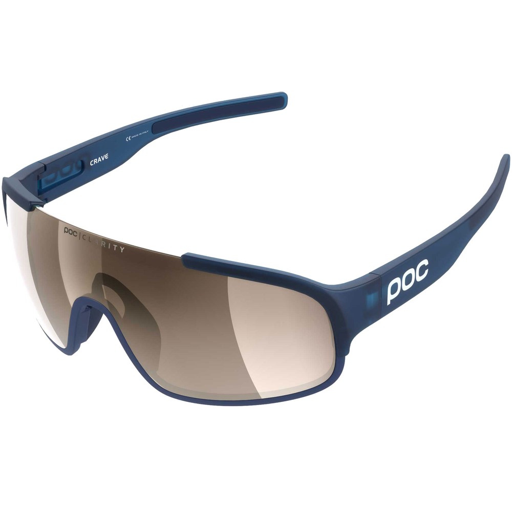 POC Crave Clarity Sunglasses Lead Blue With Brown/Silver Mirror Lens