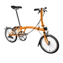 Brompton Steel S2L Folding Bike With Mudguards
