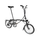 Brompton H6L Steel Folding Bike + Mudguards + Dynamo Lights (Metallic)