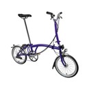 Brompton H6L Steel Folding Bike + Mudguards + Dynamo Lights (Metallic)