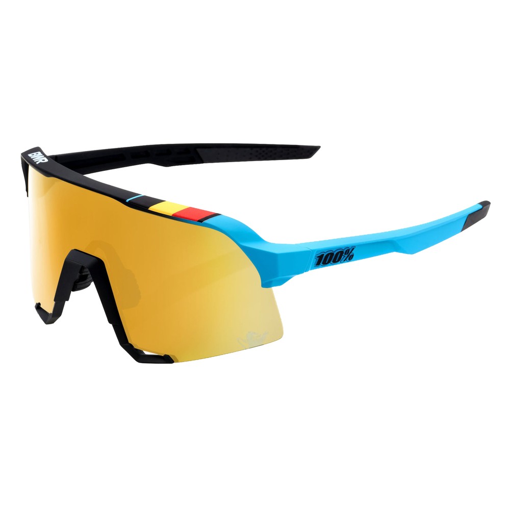 100 S3 Ltd BWR Sunglasses with Gold Mirror Lens Sigma Sports