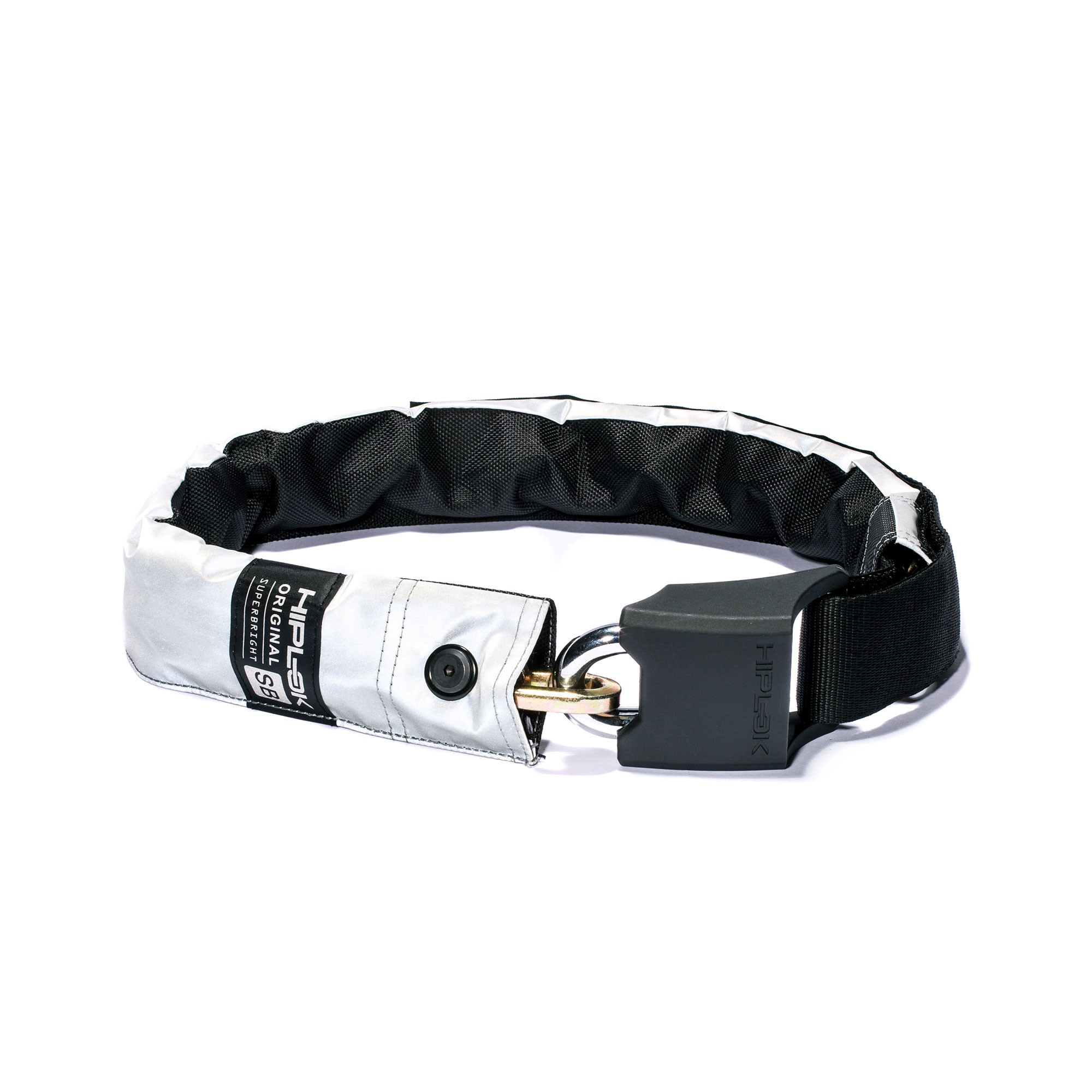 Hiplok V1.5 Superbright Wearable Chain Lock Sold Secure Silver Sigma Sports