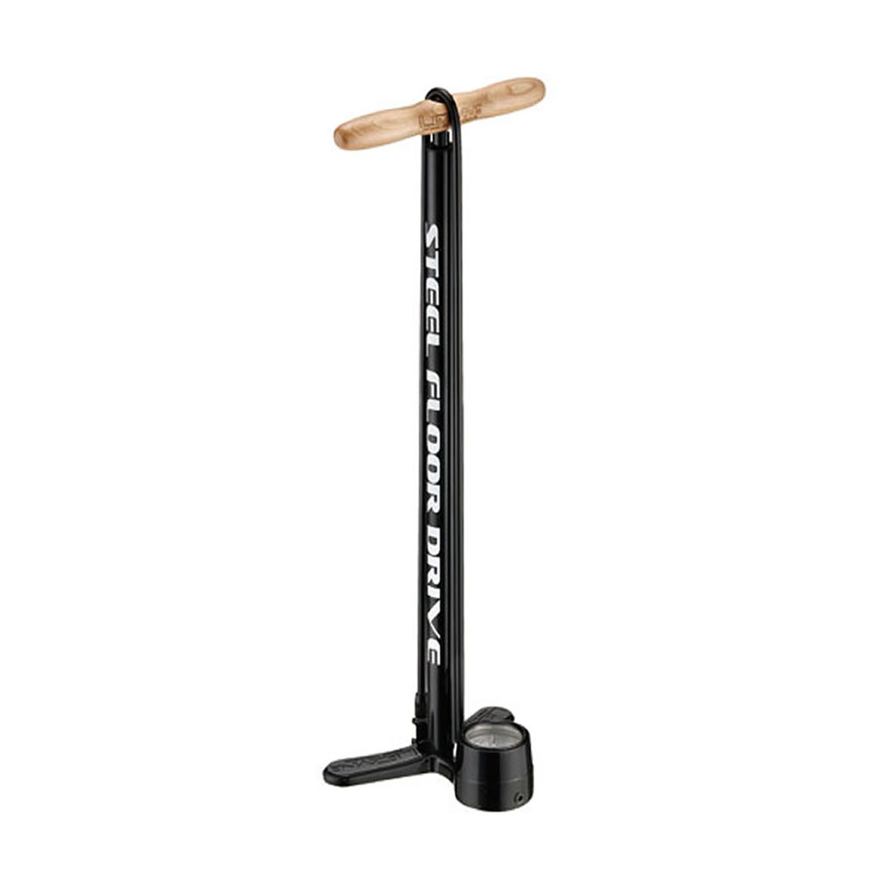 Lezyne Bike Pump Lezyne Steel HV Floor Drive 100PSI Floor