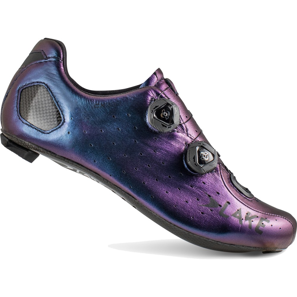 purple road cycling shoes